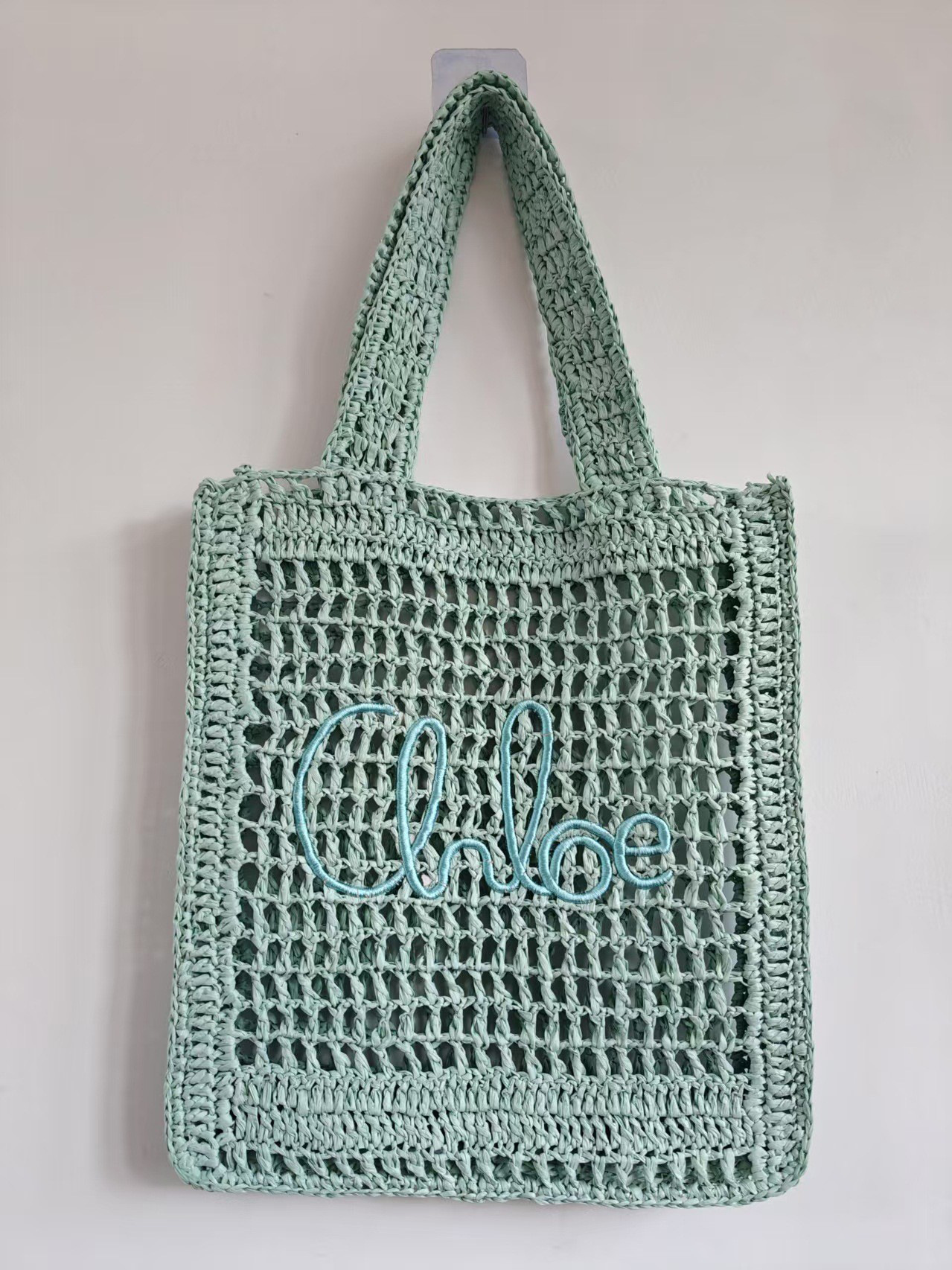 2025 Spring-Summer New Style Straw Bag - Hollow-Out Woven, Large Capacity Shoulder Bag with 3D Letters, Handheld Shopping Bag