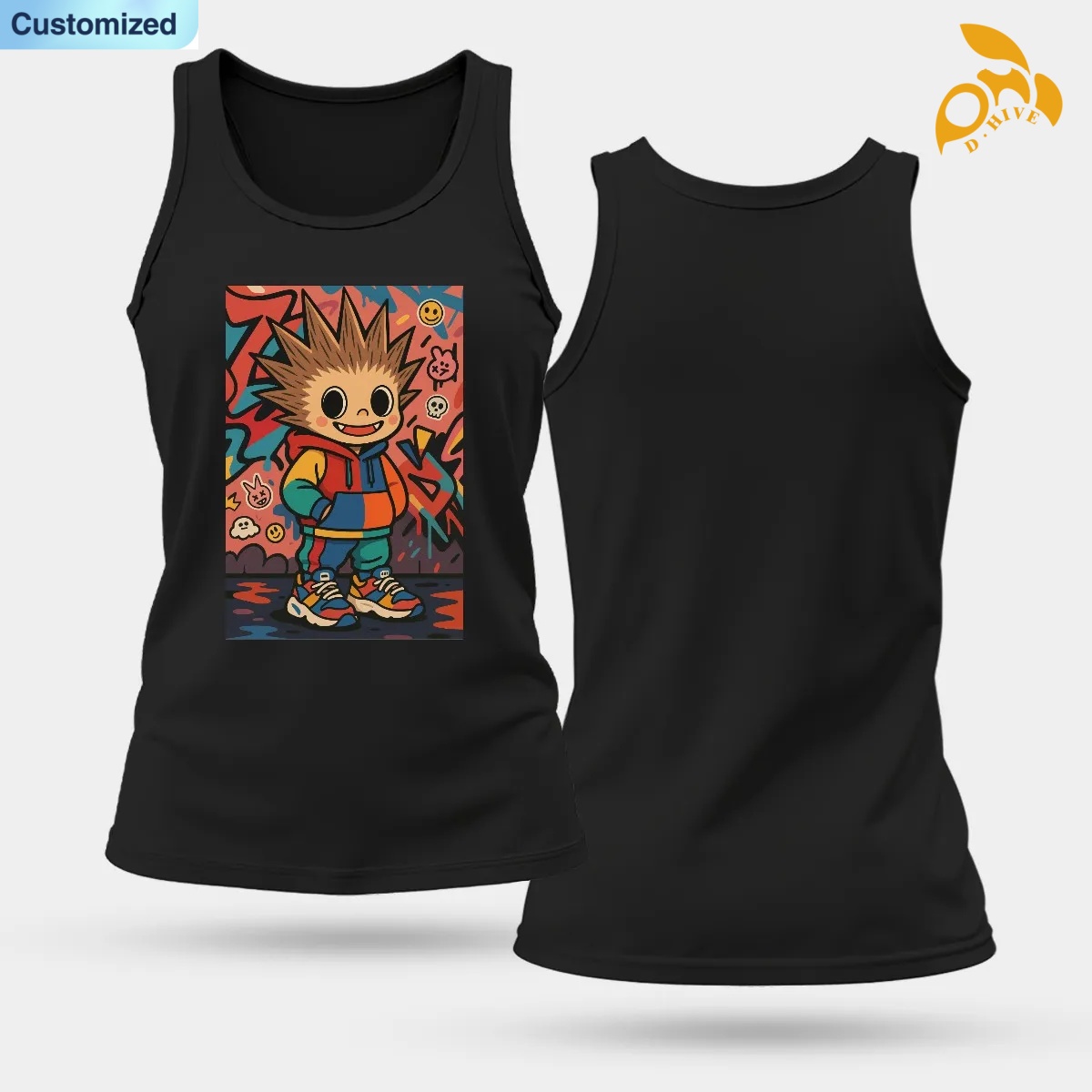 free shipping of customized trendy breathable sports vest for women is suitable for the United States 180GSM front and back DTF with exquisite pattern