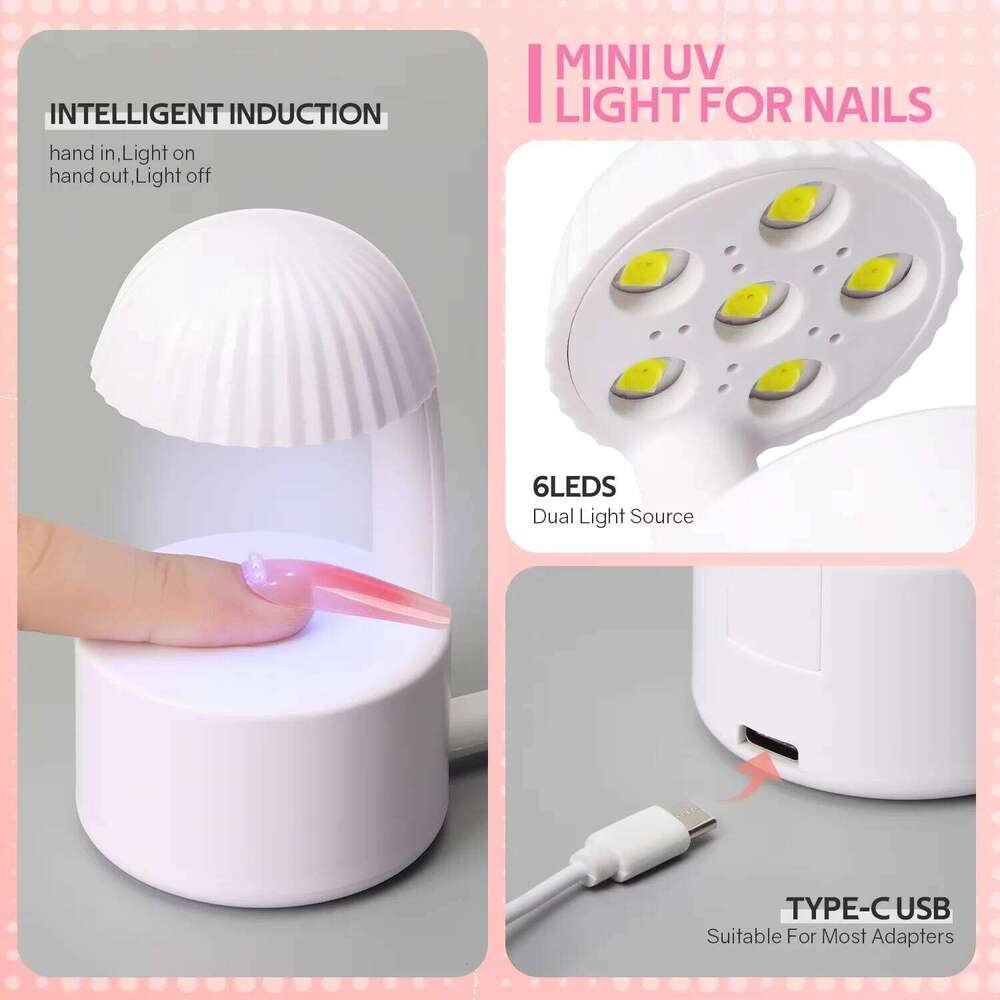 YIKOOLIN Mini UV LED Lamp for Nails Smart Sensor Portable Manicure Light DIY Nail Art & Gel Polish Extension X250710