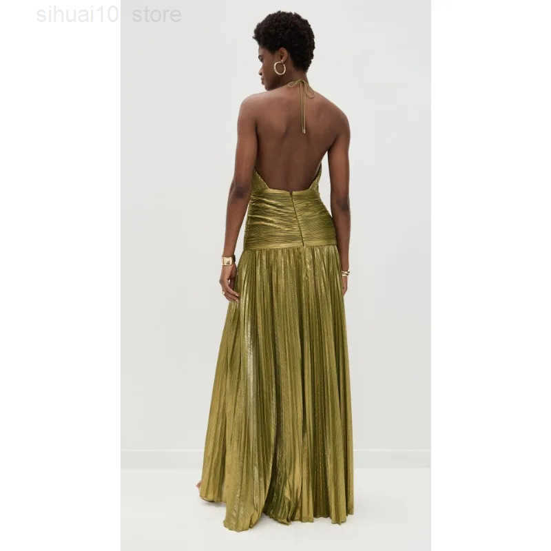 Elegant Women's Corset Cocktail Dress: Off-Shoulder Halter Gown with Slit for Parties & Special Occasions C260312