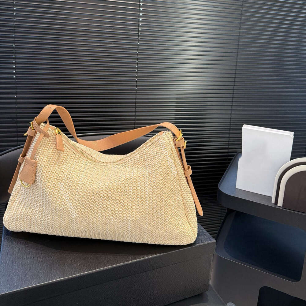 Designer women's woven hobo underarm bag fashionable shoulder bag tote bag beach travel vacation bag messenger bag work bag crossbody bag Commuter Bag