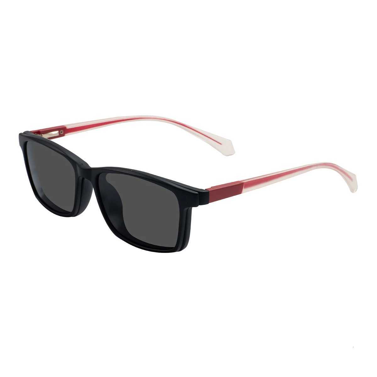 TR90 Lightweight Men Wen Polari Black Driving Sunes With Clip On And Spring Hinge For Prescription Optical nses W250709
