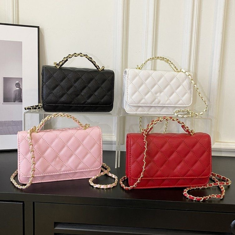 Cheap Luxury Designer Bag Women Classic Black Woc Bag Wallet Shoulder Bag Chain Caviar Grained Shiny Crossbody Bags Designer Bags Purse Handbag Small Bag