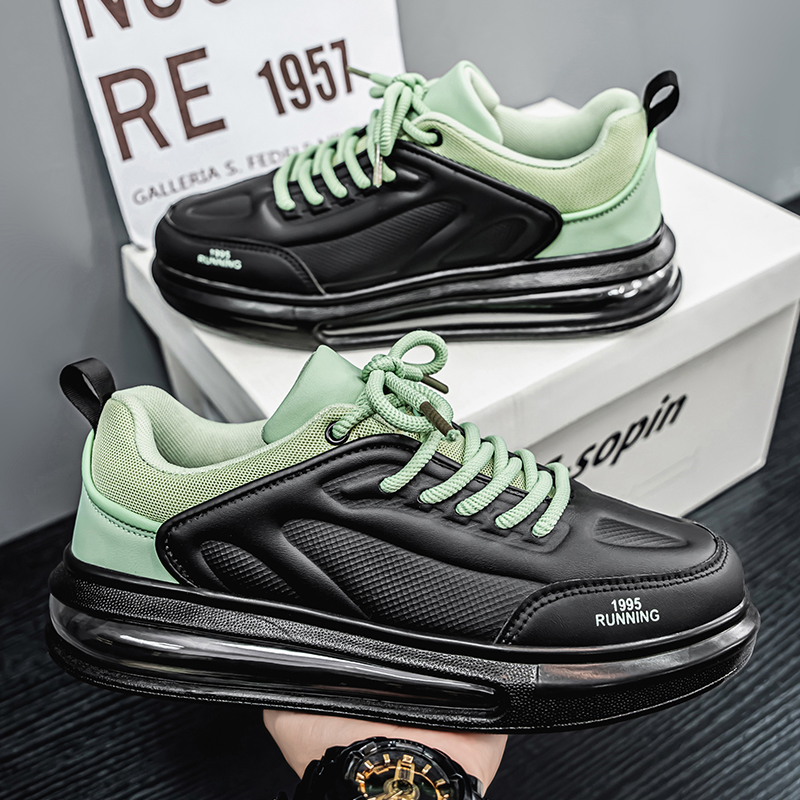 9020- New Forrest Gump Shoes Men's Trendy Brand Soft Bottom Comfortable Running Sports Leisure Height Increasing Korean Version Board Shoes Dad S
