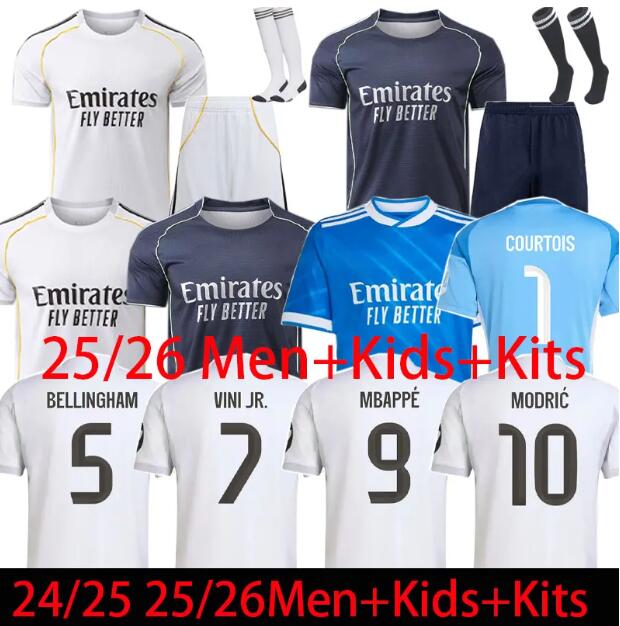 25/26 soccer jerseys 24 25 26 Real 4Th Madridfootball shirt CAMAVINGA Mbappe MODRIC VALVERDE Fourth camiseta men kids uniforms VINI JR BELLINGHAM ARDA GULER