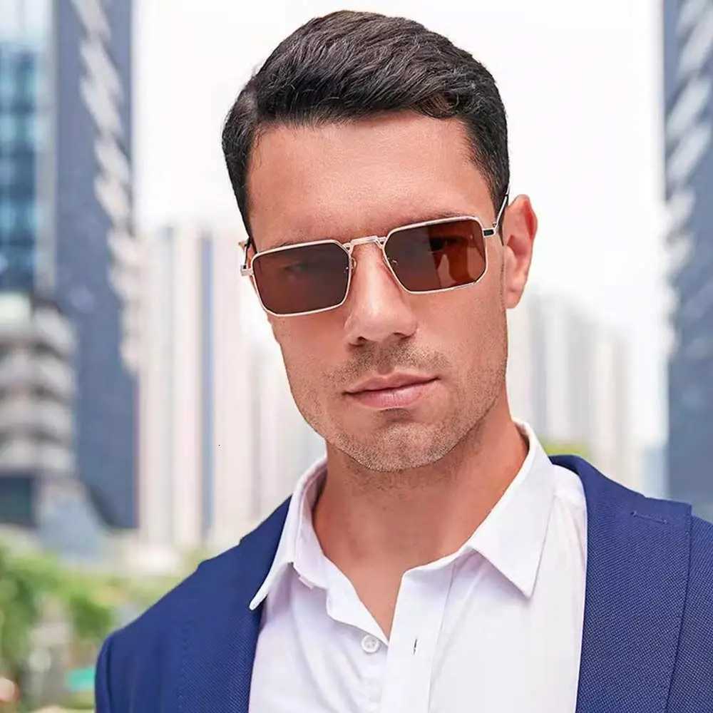 Fashion Small Rectang Sunes Men Wen Vintage Punk Square Driving Sun es Luxury Brand Metal Fe Black Eyewear W250709