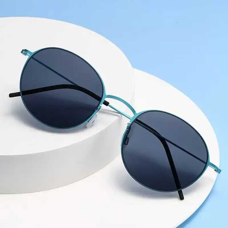 Retro Round Handmade Mens Sunes Brand Designer Mirror Sunshade Lightweight No Screw Anti-reaction for Men 8808 es W250709