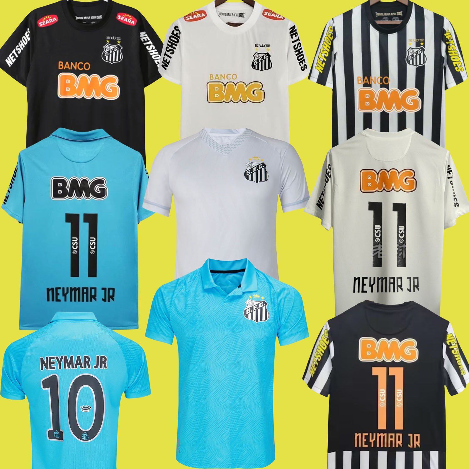 2011 2012 2013 SANTOS retro soccer 11 12 13 NEYMAR JR 1970 vintage classic 24 25 football men and kids kit shirts jersey GUILHERME Football jerseys GIULIANO PELE
