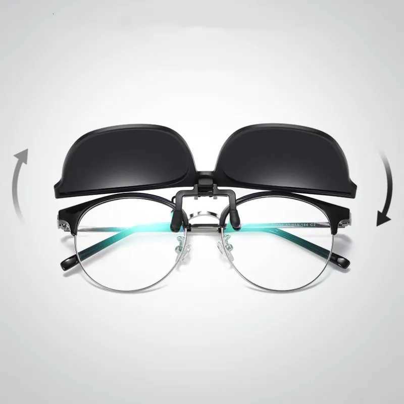 Polari Clip Sunes Myopia es Clip Driver Fishing Outdoor Cycling Night Vision Myopia Clip-On Sun Shading Glasses W250709