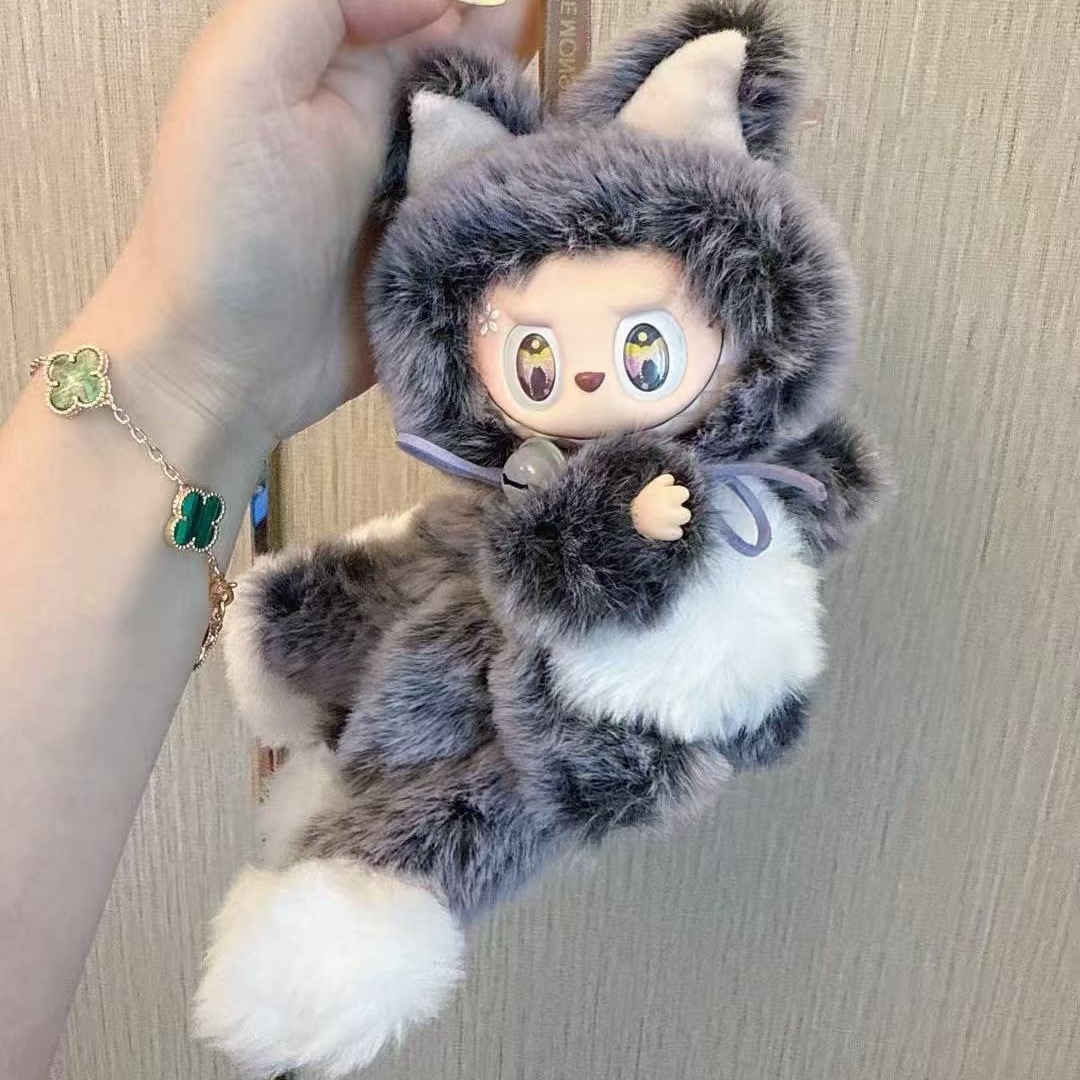 New Labubu A whole box Series 58 Zimomo Angel and 38Zimomo Big Boss Second Generation Archangel 58 Baby Plush Blind Box Plush Doll Ornament Christmas 