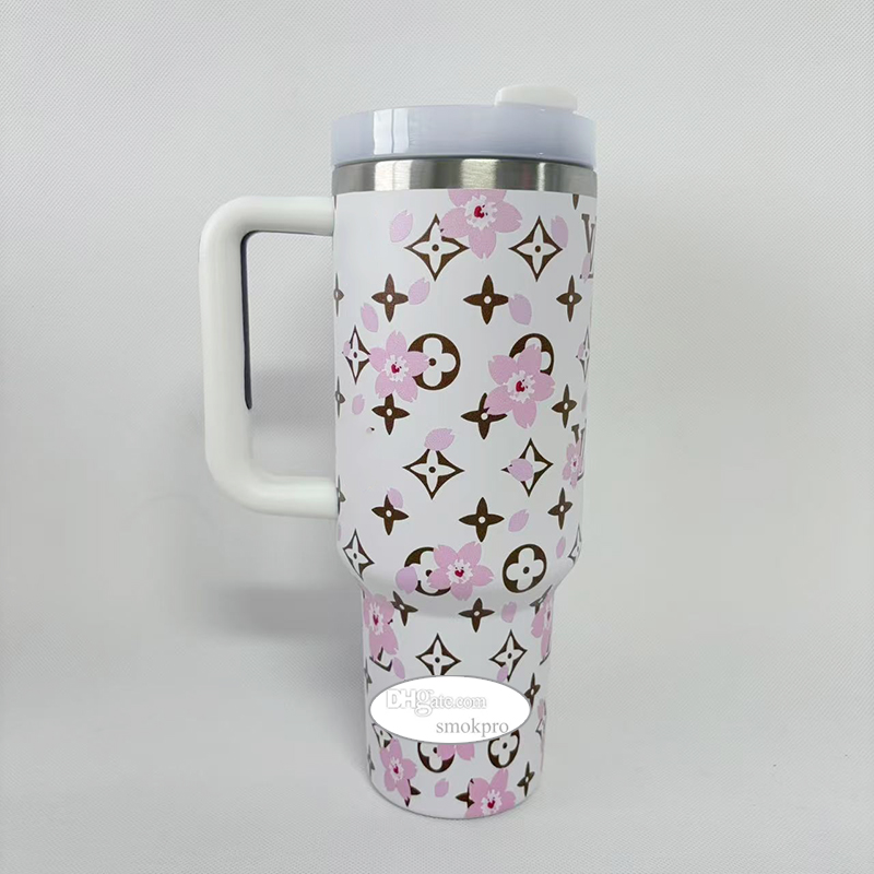 Tariff Free - 40oz Tumbler With Handle Luxury Designers 304 SS Cup