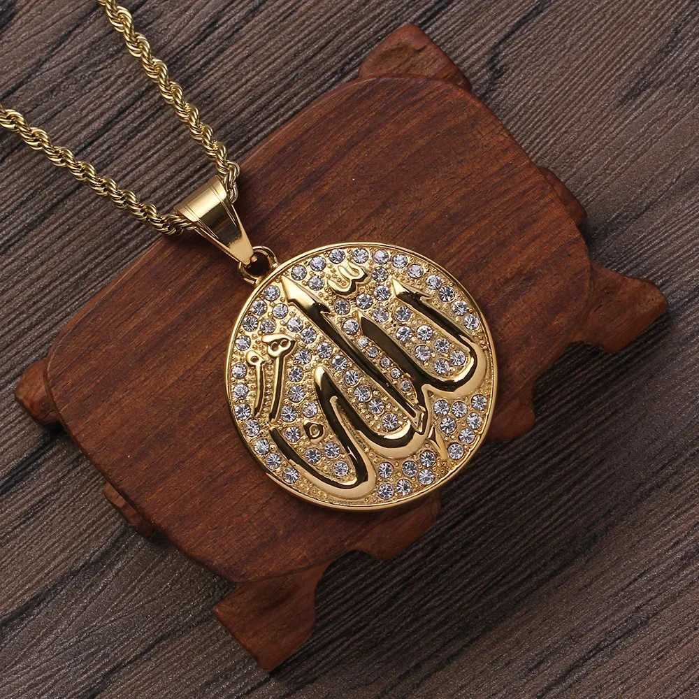 Gold Color Muslim Allah Quran Pendant Necklace for Men and Women Fashion Faith Islam Religious Jewelry Ramadan Gifts y250709