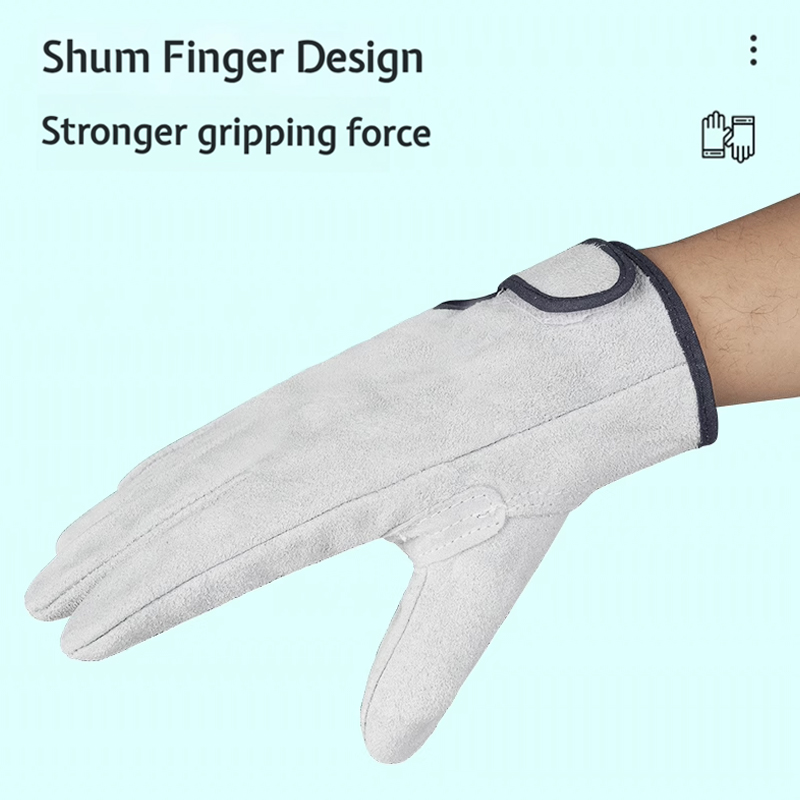 Protective cowhide gloves Special thickened wear-resistant scalding gloves are used for high temperature and labor protection of welders.