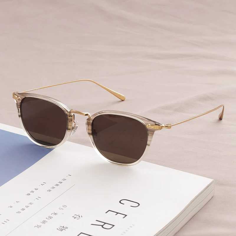 Top Quality Vintage Polari Sunes for Men Wen Retro Titanium Acetate Sun es UV400 Anti-traviot Trendy Sun W250709