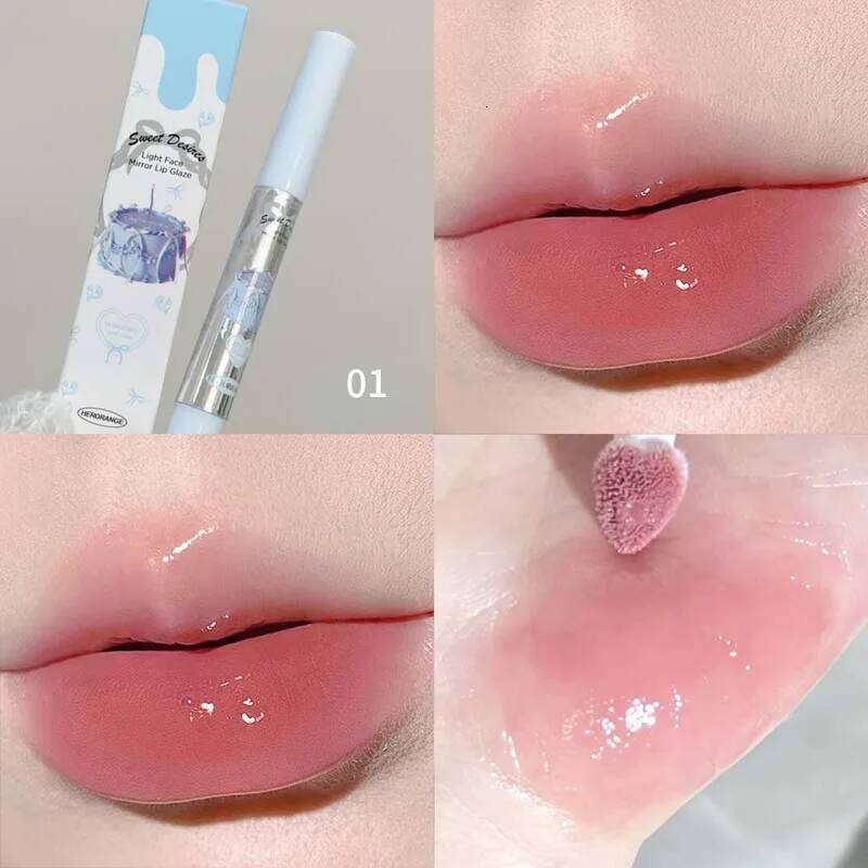 Flat Sponge Head Gloss Moisturize Low Saturation Mirror Glaze Lasting Waterproof Lip Plumping Tint Non Stick Cup Makeup X250710
