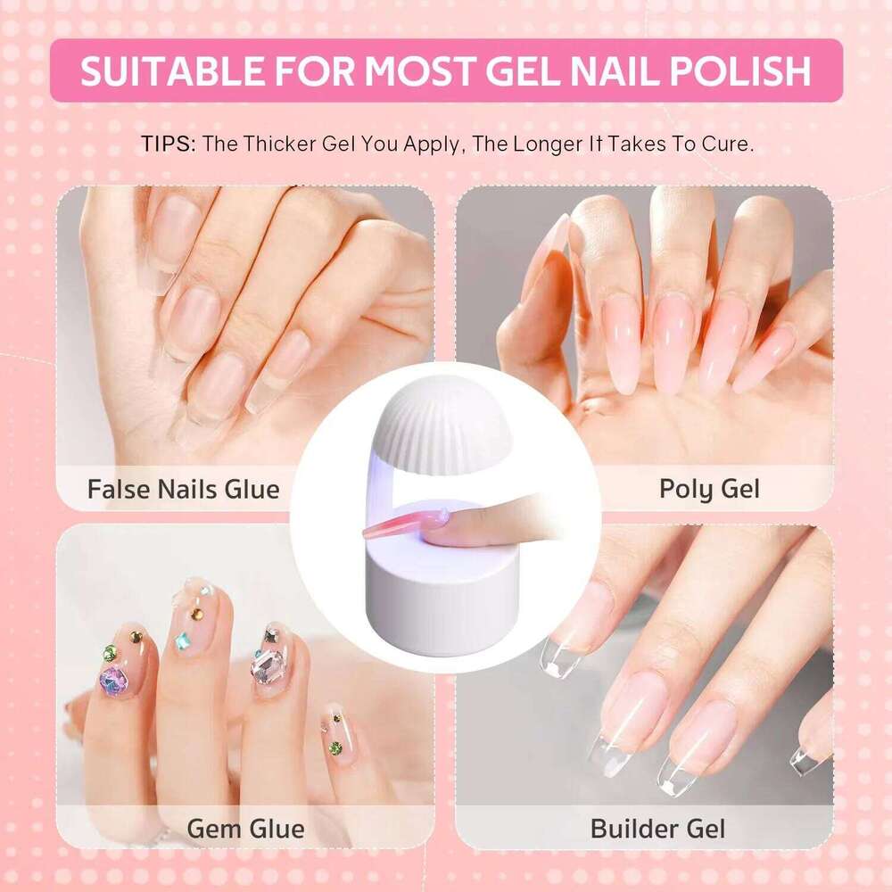 YIKOOLIN Mini UV LED Lamp for Nails Smart Sensor Portable Manicure Light DIY Nail Art & Gel Polish Extension X250710