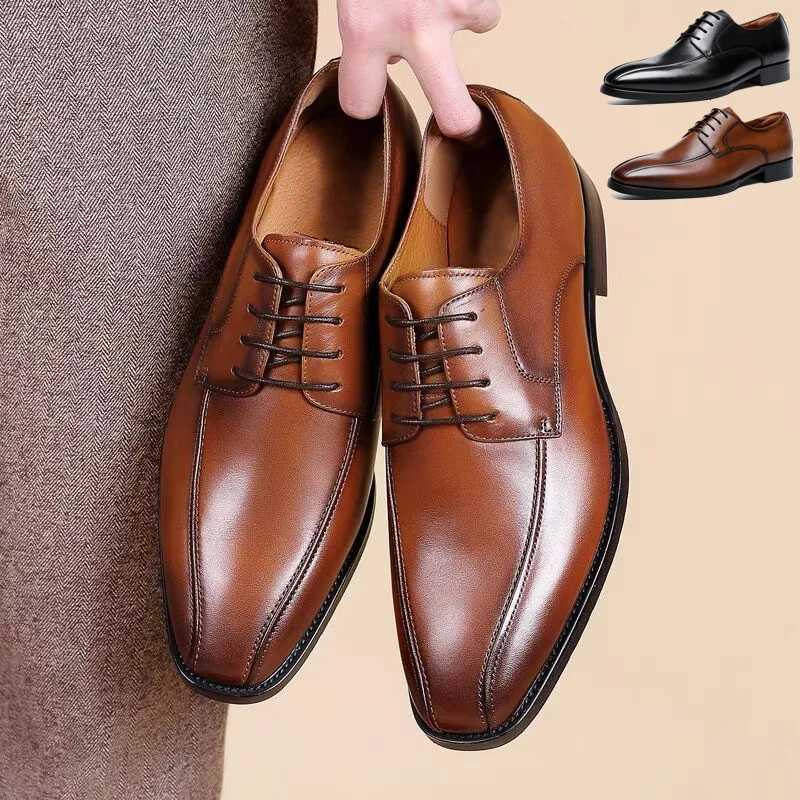 Men Fashion Oxford Shoes Party Wedding Shoes Classic Business Formal Pointed Leather Shoes Man Boss Social Office Shoes XJ250710