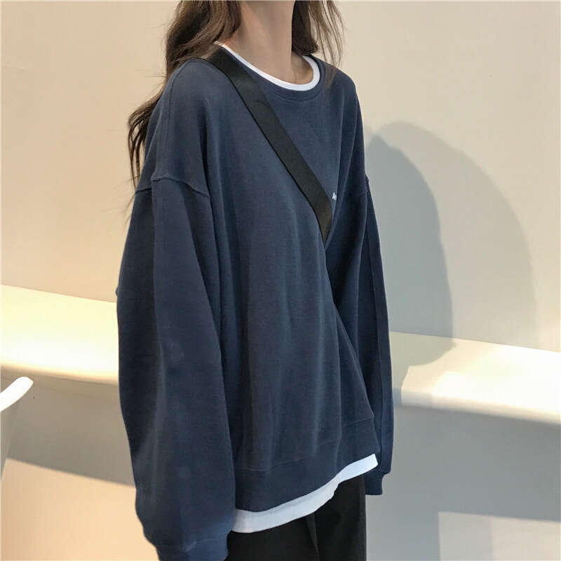 Autumn New Korean Style Letter Loose Slimming Long Sleeve Sweatshirt For Female Students Thin Jacket Trendy B5