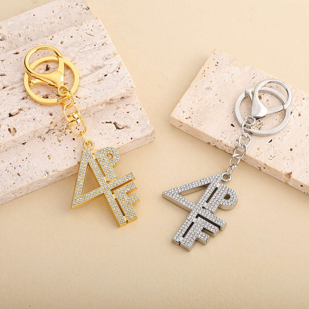Full Square Hiphop Fashion Versatile Trendy Pendant Keychain R250728