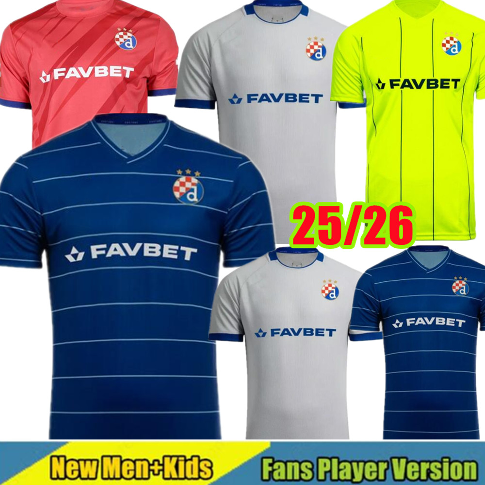 25 26 Dinamo Zagreb Soccer Jerseys PETKOVIC BATUINA PETKOVIC SUCIC PJACA OLMO Mmaee Kulenovic Jakirovic BERNAUER home 2025 2026 Football Shirts Uniforms man kids