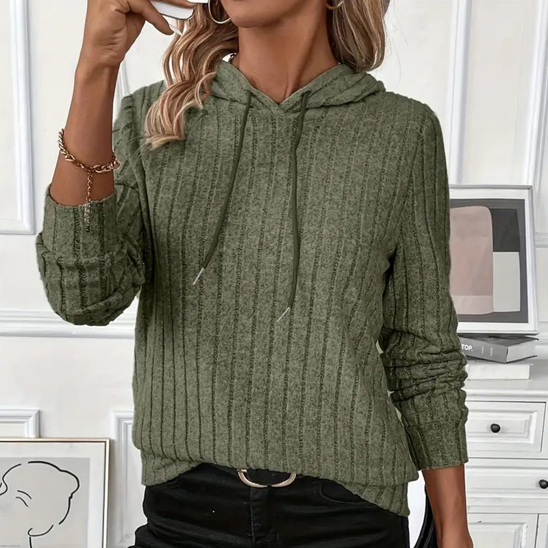 Women's Knits & Tees Chic Ladies' Long Sleeve Pullover Top - Versatile Layering Piece