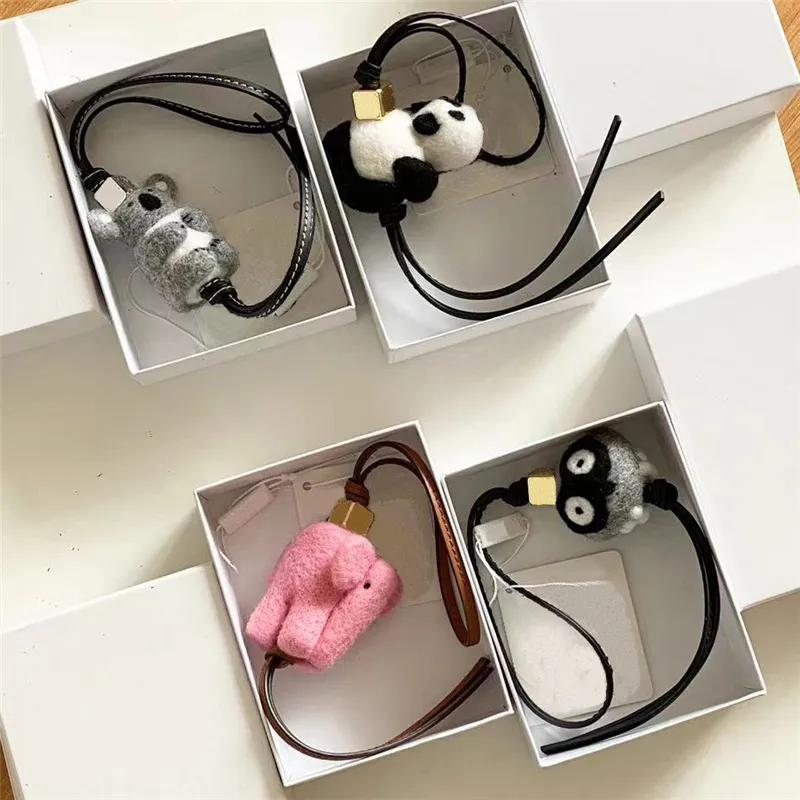 Designers Bag Charm For Womens Koala Owl Animals Fashion Bag Pendant Mens Designers Leather Bagcharm Ornament Key chain With Box