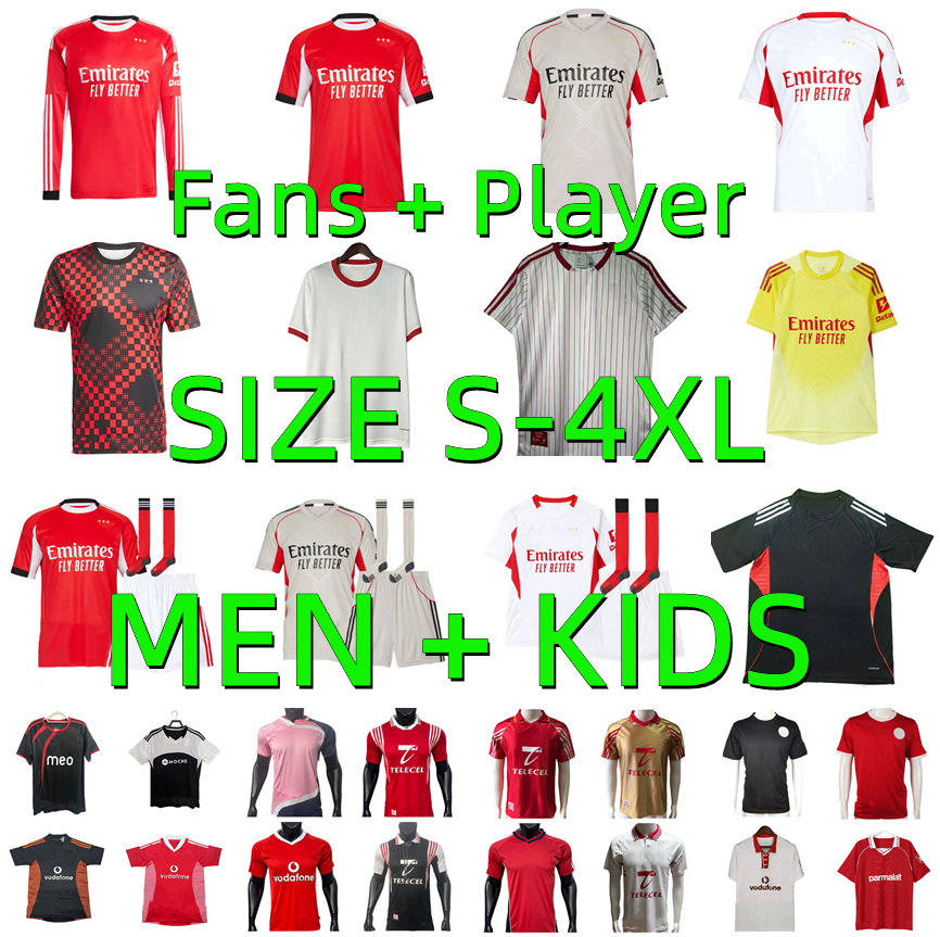 25 26 BeNfIcAs AKTURKOGLU Soccer Jersey 2025 2026 Di Maria PAVLIDIS NERES OTAMENDI RAMOS NERES 04 05 94 95 97 98 99 00 02 retro Player Version Football Shirts Men kids kit