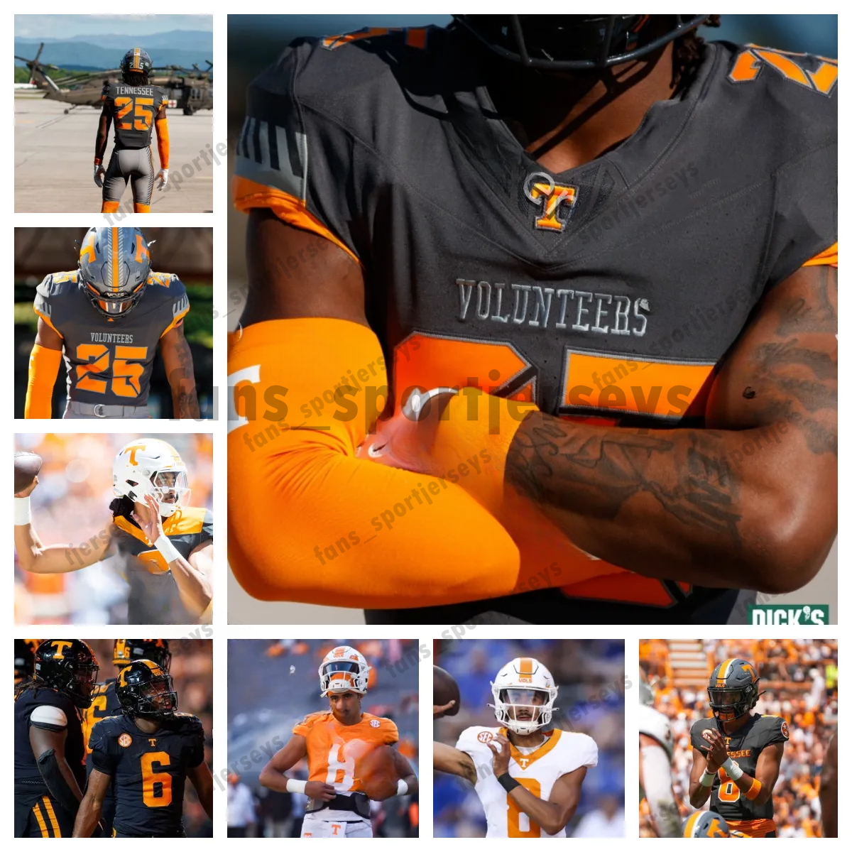8 Nico lamaleava Tennessee Football Jersey Vols 6 Alvin Kamara 5 Hendon Hooker 16 Peyton Manning 11 Joshua Dobbs Small White Men Women Youth College Football Jerseys