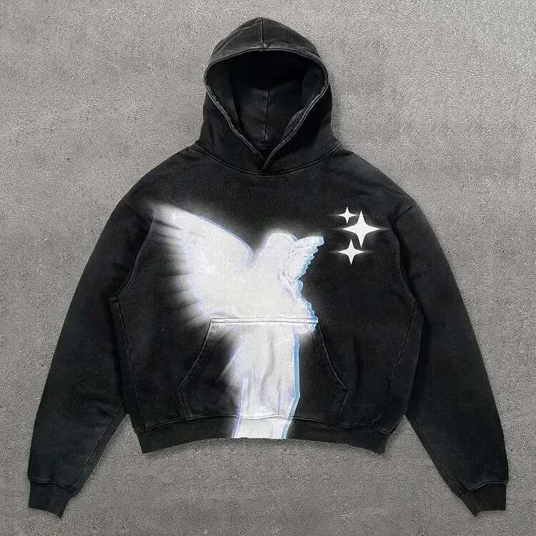 hoodie Haruku Oversized Letter Hoodies Women Streetwear Quality Hoodie Vintage High Street Sweatshirt Goth Y2k Men Clothing jacket