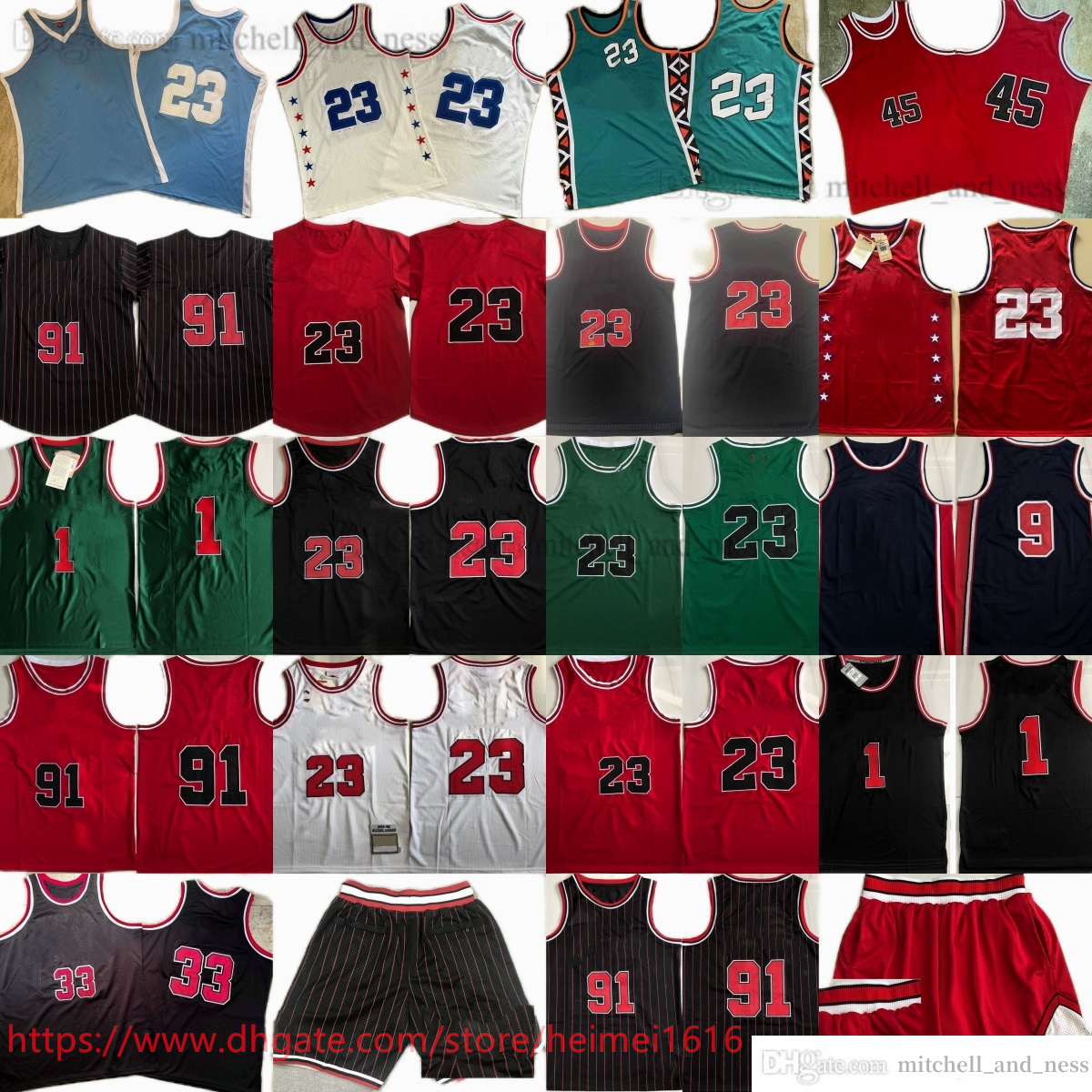 MitchellandNess 1997-98 Authentic Embroidery Throwback Basketball Dennis Rodman Jersey Classic Retro Stitched Scottie Pippen Jerseys Rose Breathable Kukoc