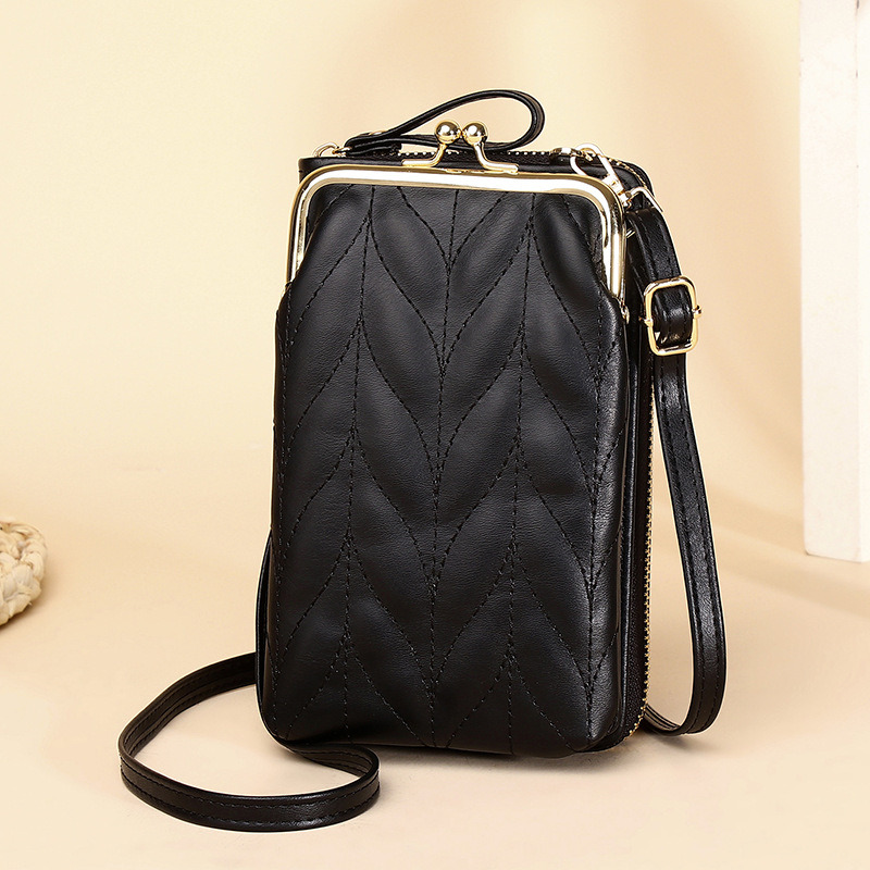 Korean version new mini crossbody small bag vertical shoulder bag long wallet women's phone bag