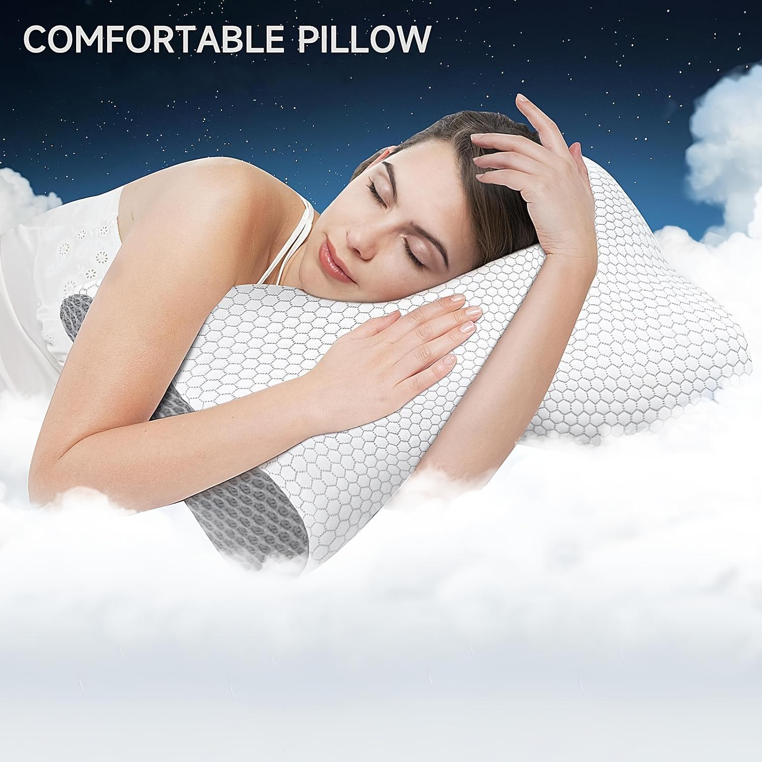 Slow rebound memory cotton ergonomic pillow hotel pillow core neck pillow for the elderly cervical pillow. Side sleeping memory pillow.