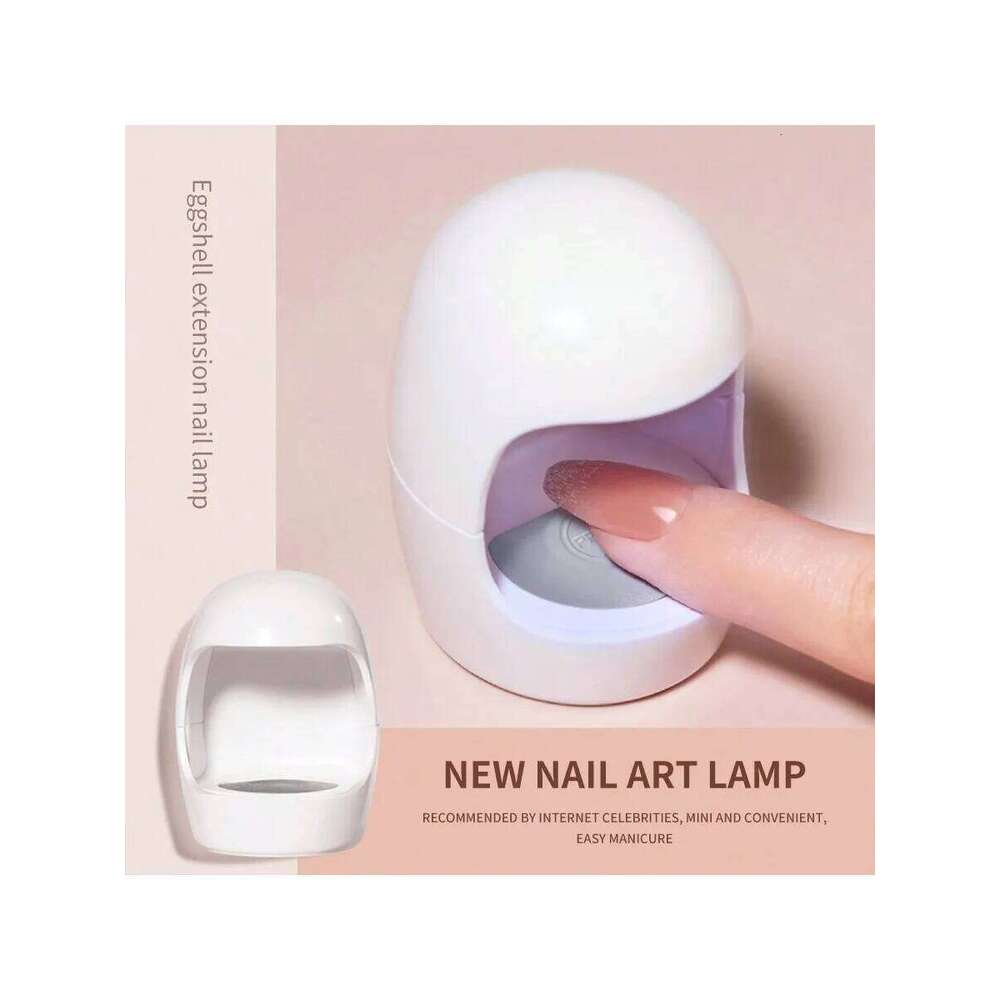 White Mini Q-shaped Lamp, UV/LED Quick-drying Gel Dryer, for Home Nail Art DIY X250710