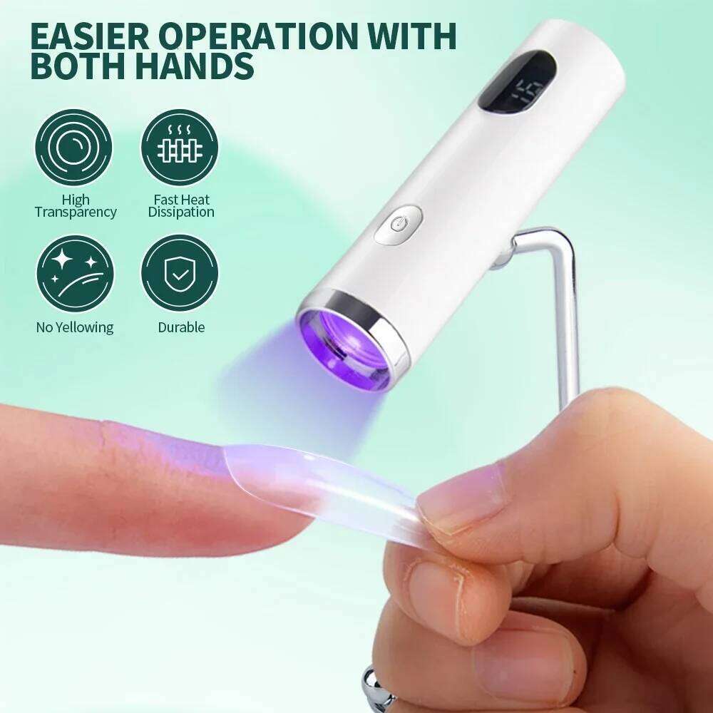 UV Light with Stanp Handheld Mini Cure Lamp Portable Rechargeable Nail Dryer Fast Curing for Polish Glue Gel X250709