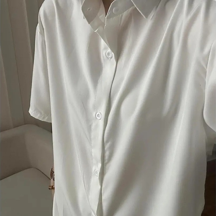 Black Ice Silk Short Sleeve Shirt for Men, Summer Trendy Brand, Thin Loose Casual Shirt, Layered Sun Protection Jacket