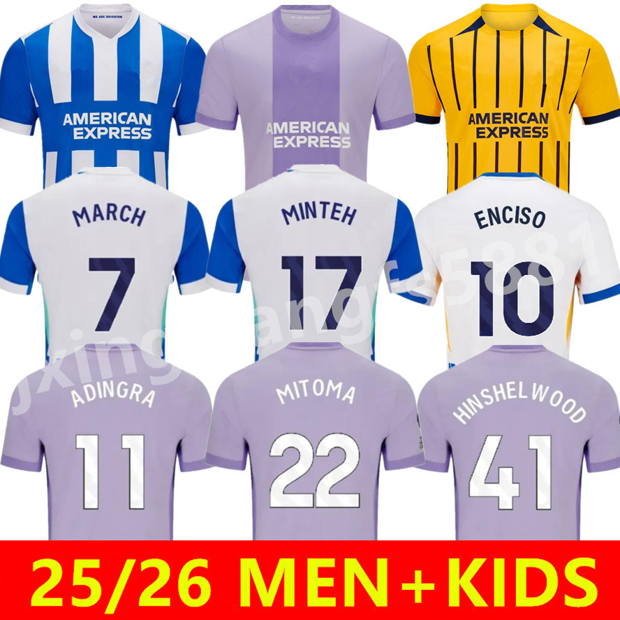 2025 2026 CAICEDO ALLISTER soccer jerseys 25 26 WEBSTER TROSSARD MARCH ALZATE MITOMA home away football shirt men and kids kits