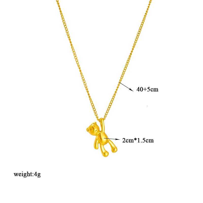 316L Stainless Steel Cute Bear Pendant Necklace for Women Fashion Girls Clavicle Chain Jewelry Birthday Gifts for Lovers y250709