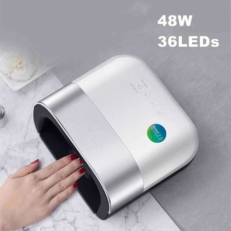 Dryer 2.0 48W UV LED Lamp with Smart Memory Invisible Digital Timer Display Nail Drying hine X250709