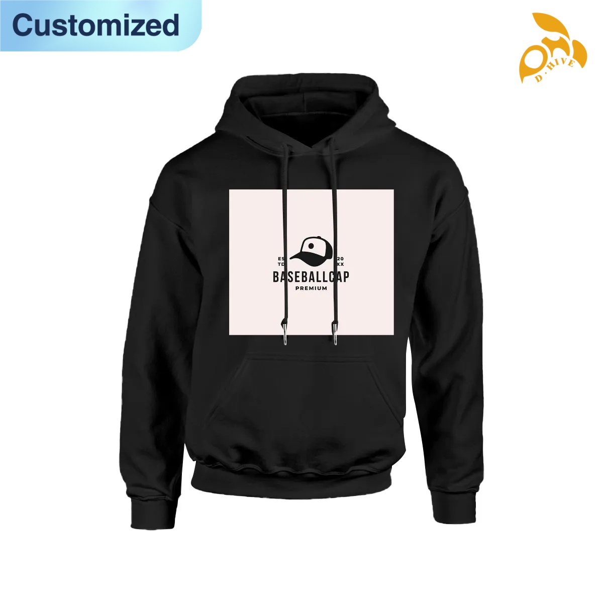 free shipping of customized super fashionable Ladies' polyester cotton hooded pocket sweatshirt is suitable for 260GSM with exquisite patterns fr
