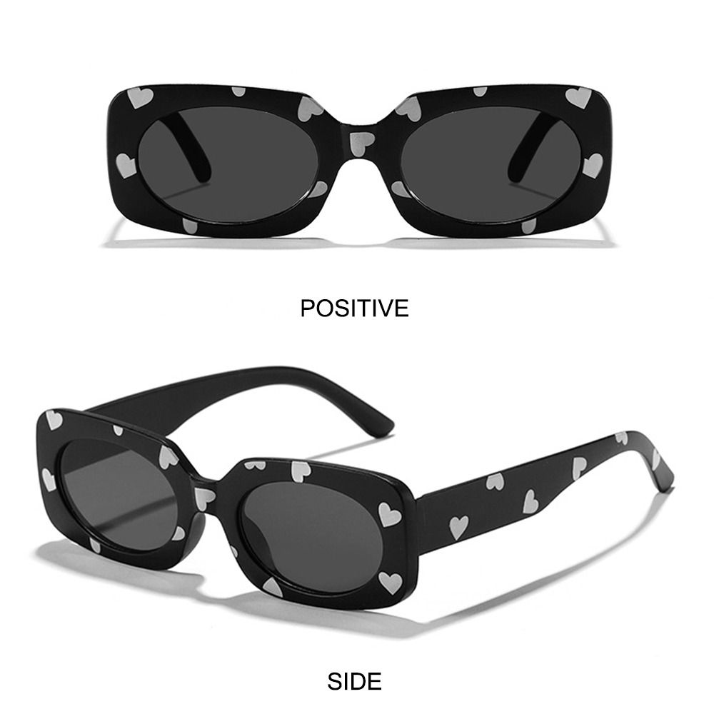 UV400 Heart Print Children Sunglasses Cute 2-8 Years Protection Eyewear Kids Rectangular Sun Glasses Z260305