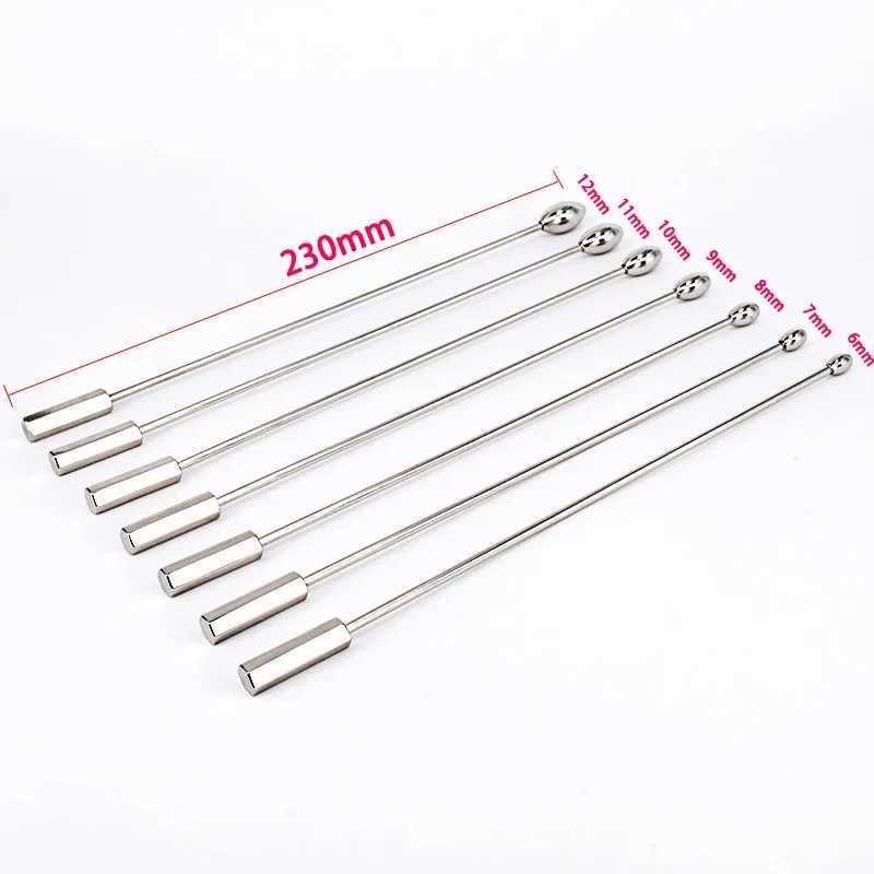 7pcs Stainless Steel Sounding Penis Plug Inserts Sex Products Man Probe Urethral Dilator Stretching Plunger Metal Sound Toys