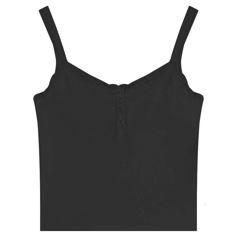 Pure Desire Style White Camisole For Women Summer Lace Trim Slim Fit Sexy Inner Short Top B5