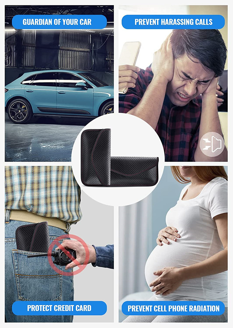 car new design antitheft rfid signal blocking bag for metal detector protection