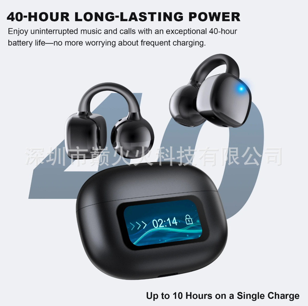 Smart Translation G08 Bluetooth Earphones OWS Clipon Ear Design Comfortable for Long Wear Multilanguage Translation Earphones 250710