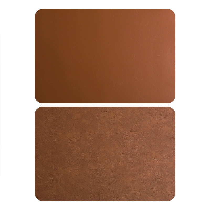 6 pieces PVC Double-sided Leather Dining Table Mat, Desktop Decoration, Home Dining Plate Mat, Anti Slip Bowl Mat, Thermal Insulation Mat