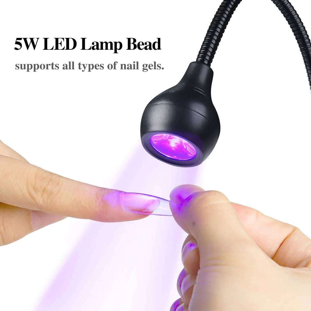 LED UV Light for Drying Polish Gel Clip-On Flexible Desk Mini USB Lamp Portable Nail Dryer Manicure Salon Tools X250710