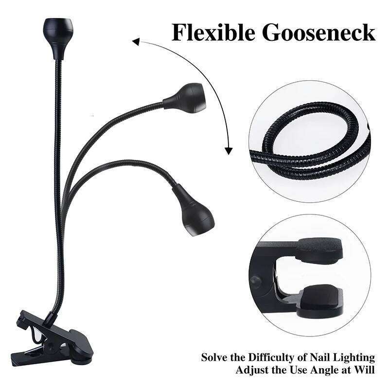 5W Dryer Light UV Lamp Drying Gel Nail Polish Foot Switch Clip-On Flexible Desk Mini Portable USB For DIY Manicure X250710