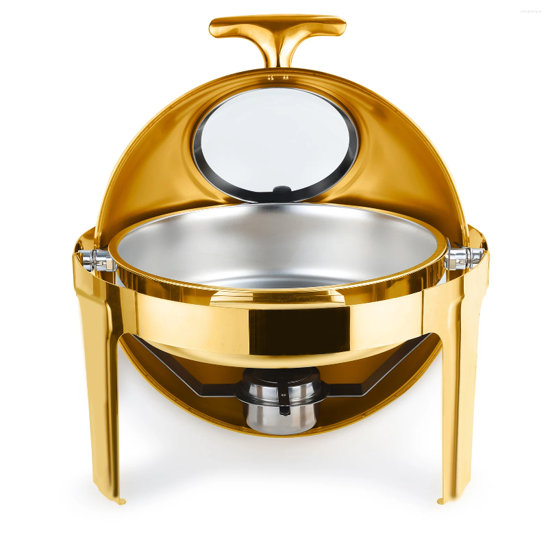 Plates 6L Buffet Dish Catering Warmer Round Chafing Set Stainless Steel And Warmers With Lid