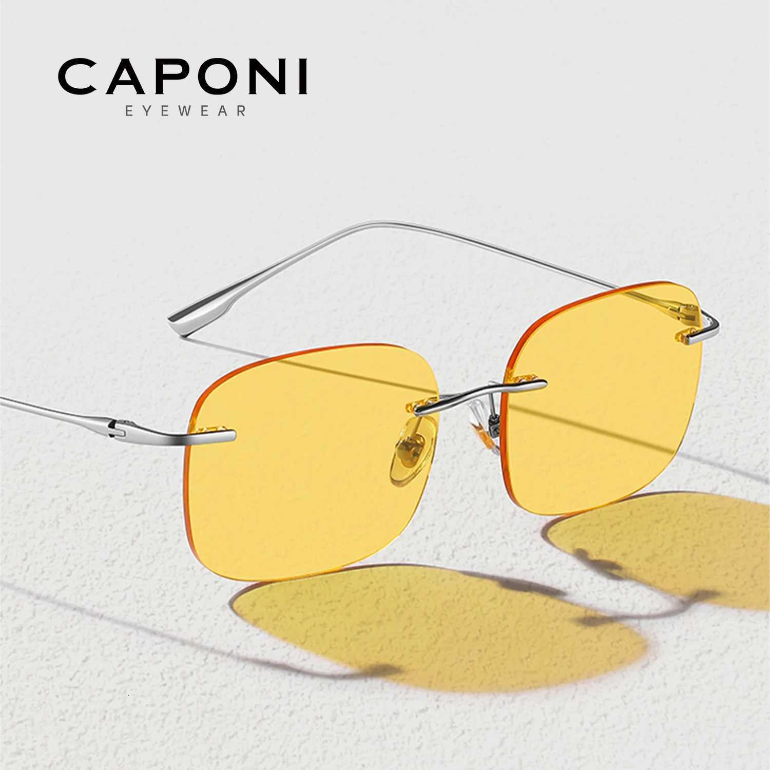 ioni Night Vision Sunglasses Wen High Quality Light Pure Titanium Driving Sunglasses Photochric UV400 BSYS99219 W250709