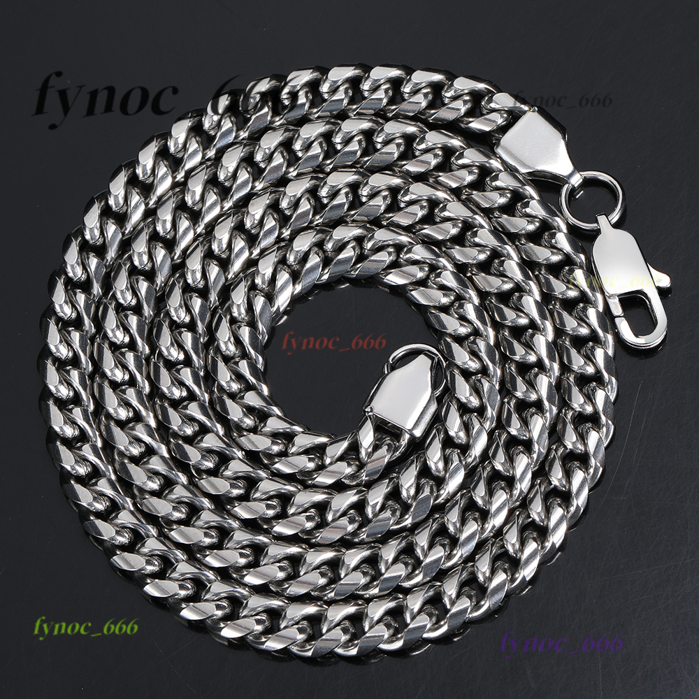 4/5/6/7/8/9mm Mens Stainless Steel Jewelry Miami Cuban Link Chain Hip Hop 18K Gold Plated Curb Link Chain Necklace